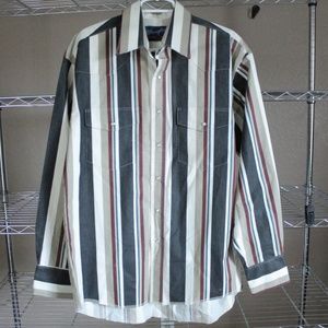 Vintage Wrangler Western Pearl Snap Shirt Large 16